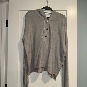 Cozy Gray Hooded Sweater